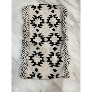 Celerie Kemble Throw Pillow Case Boho Lumbar Geometric Aztec 12 x 22 Textured